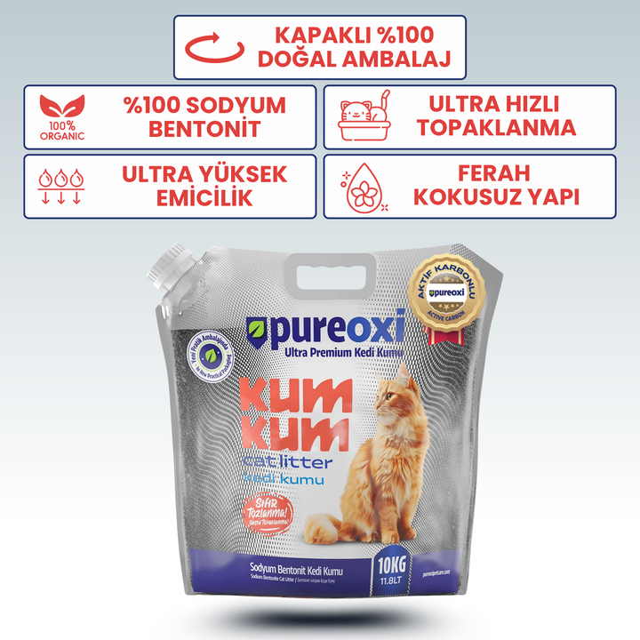 Natural Odorless Sodium Bentonite Cat Litter