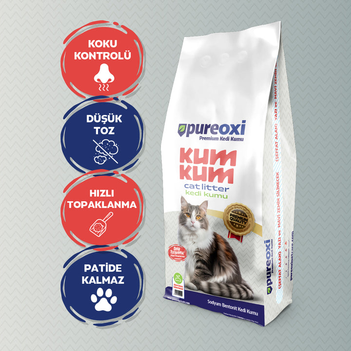 Kum Kum Premium Topaklanan Kedi Kumu 10 kg