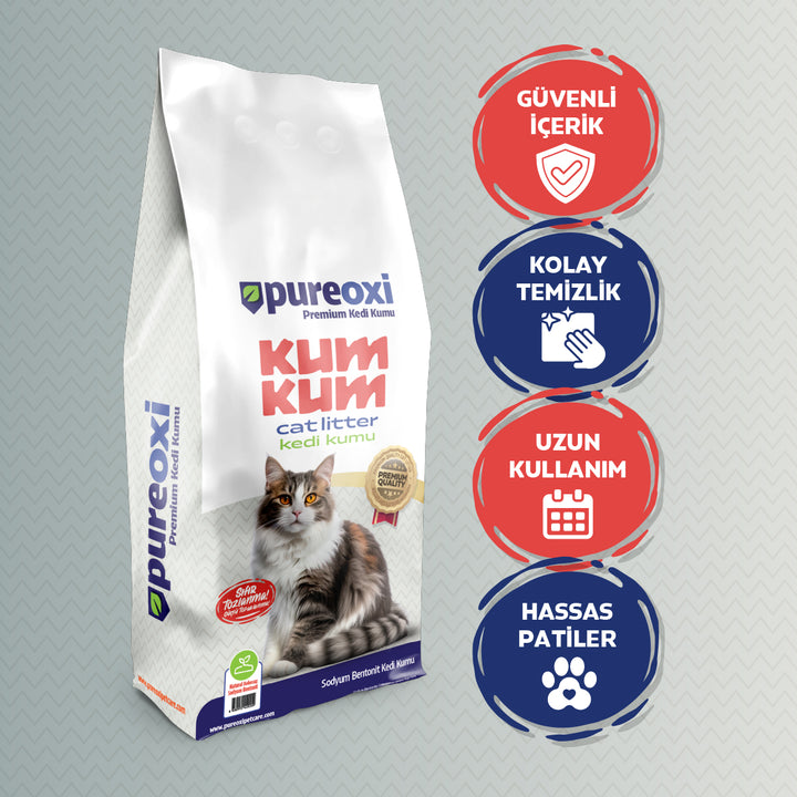 Kum Kum Premium Topaklanan Kedi Kumu 10 kg