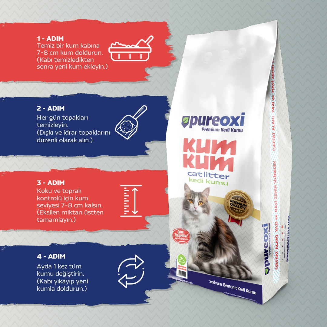Kum Kum Premium Topaklanan Kedi Kumu 10 kg