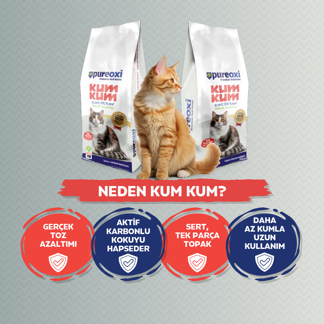 Kum Kum Premium Topaklanan Kedi Kumu 10 kg