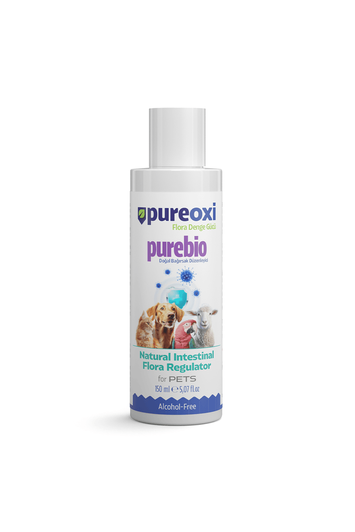 PureBio doğal bağırsak düzenleyici - 150 ml, evcil hayvanlar için sindirim desteği.